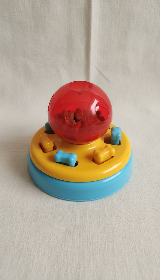 Interactive treat dispensing puzzle toy for dogs