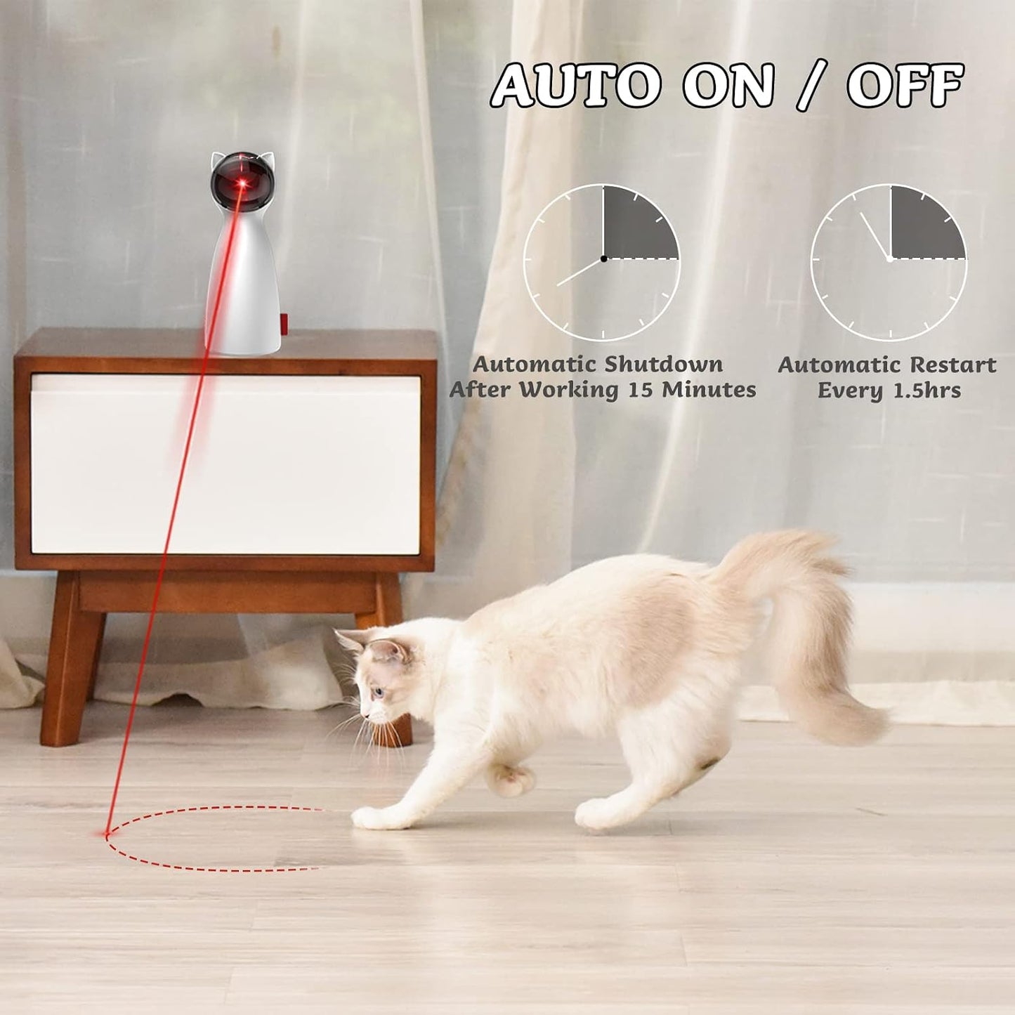 Interactive Laser Cat Toy – Automatic & Rechargeable