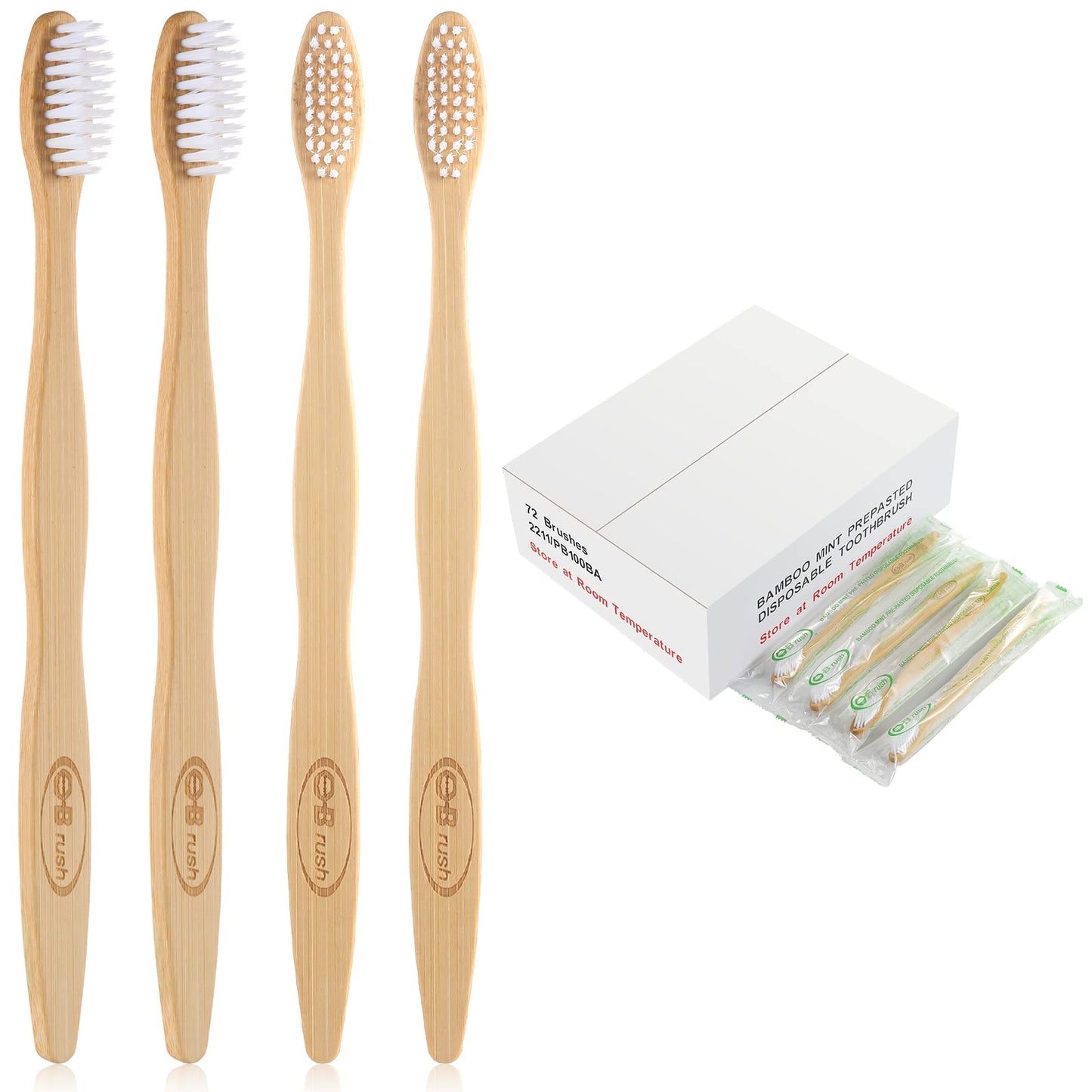 Bamboo Brush&Go - Pre-Pasted Eco Toothbrushes (72pcs)