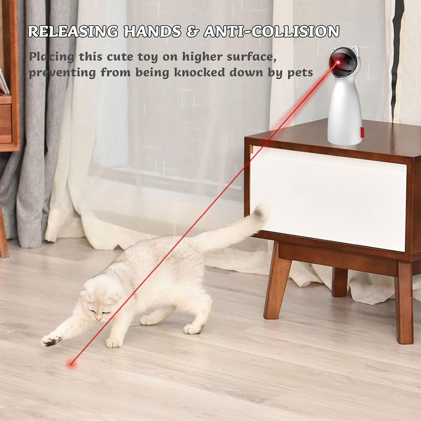 Interactive Laser Cat Toy – Automatic & Rechargeable